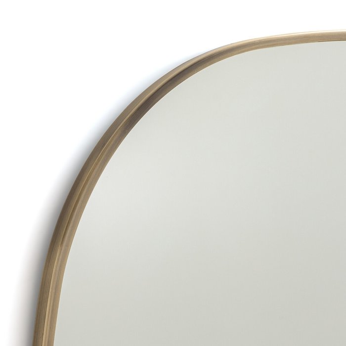 Зеркало настенное с отделкой металлом под состаренную латунь Caligone золотистого цвета - купить Настенные зеркала по цене 28442.0