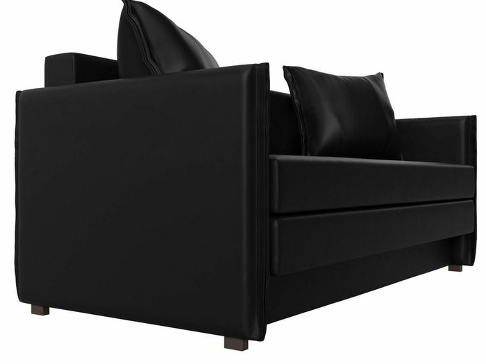 Диван-кровать Лига 011 черного цвета (экокожа) - лучшие Прямые диваны в INMYROOM