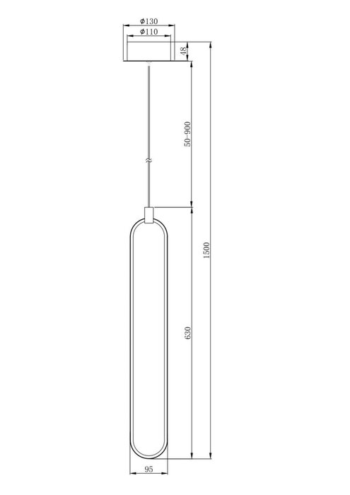 Подвесной светильник Chain из металла - лучшие Подвесные светильники в INMYROOM