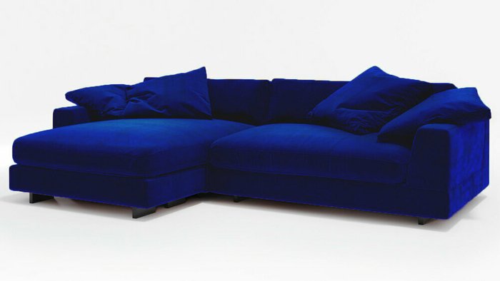 Диван угловой Amur темно-синего цвета - купить Угловые диваны по цене 442158.0