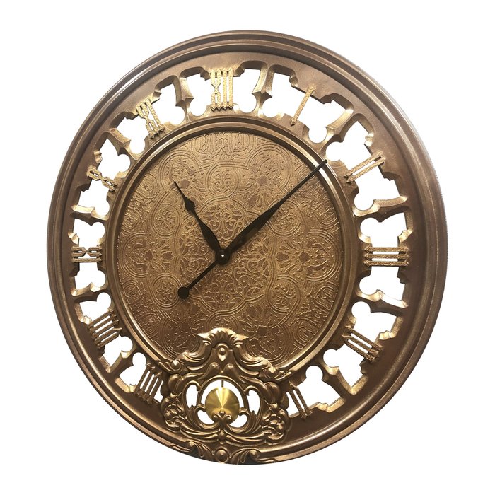 Настенные часы Fago латунного цвета - лучшие Часы в INMYROOM