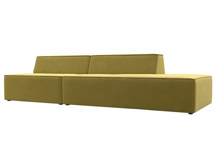 Прямой модульный диван Монс Модерн желтого цвета правый