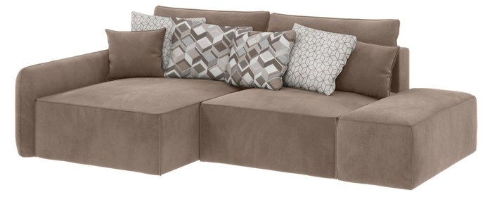 Угловой диван-кровать Портленд темно-бежевого цвета