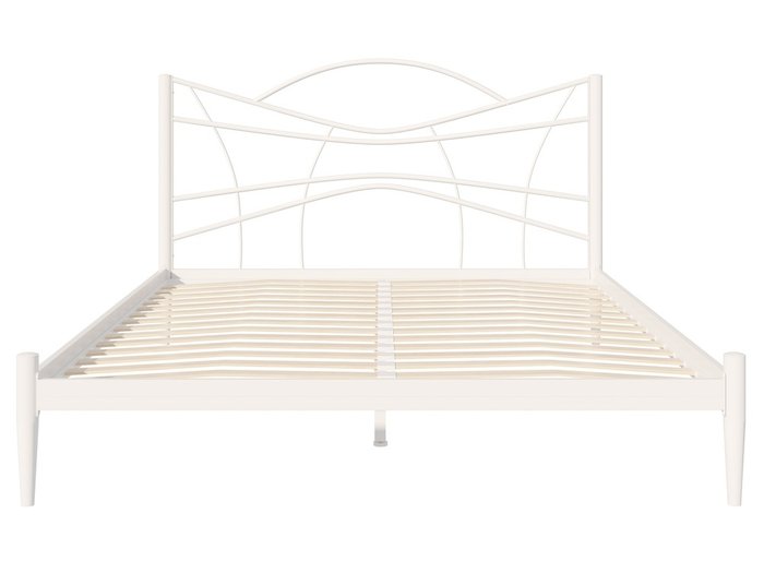 Кровать Нори 160х200 без подъемного механизма белого цвета - купить Кровати для спальни по цене 18950.0