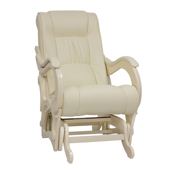 Кресло-глайдер бежевого цвета 