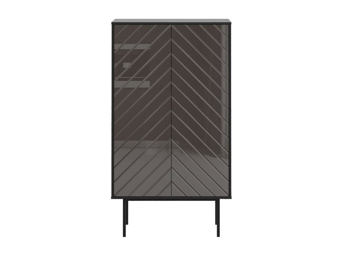 Шкаф двухдверный Boho со стеклянным фасадом темно-коричневого цвета - купить Комоды по цене 47500.0