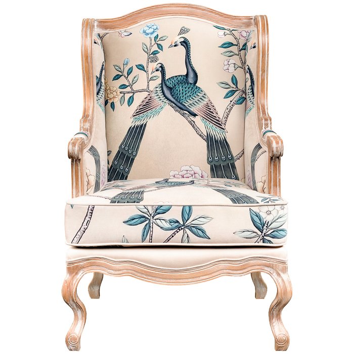 Кресло Императорский павлин бежевого цвета - купить Интерьерные кресла по цене 77000.0