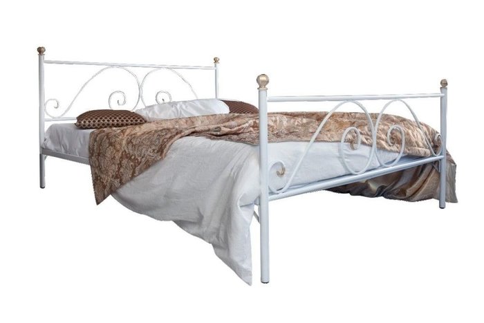 Кованая кровать Анталия 1.6 с двумя спинками 160х200