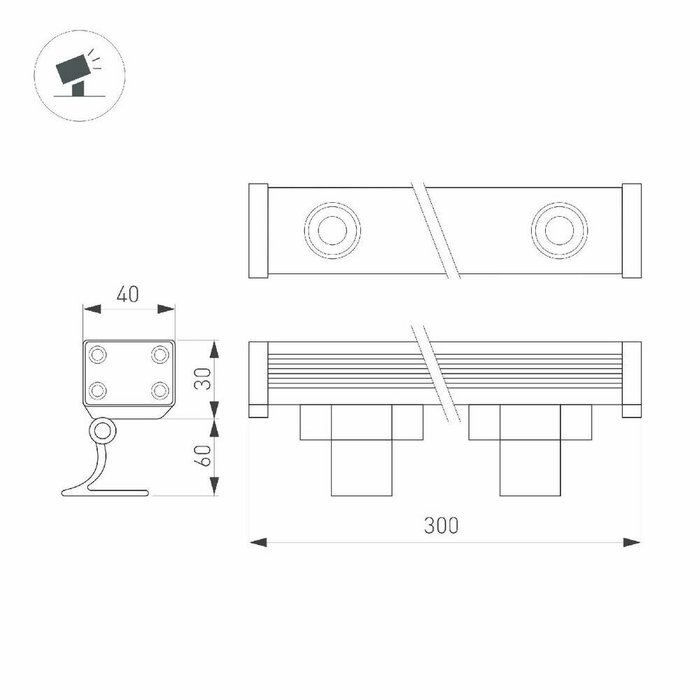 Прожектор Line wallwasher 051768 (стекло, цвет прозрачный) - лучшие Уличные прожекторы в INMYROOM Прожектор Line wallwasher 051768 (стекло, цвет прозрачный) - лучшие Уличные прожекторы в INMYROOM