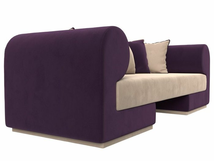 Прямой диван Кипр фиолетово-бежевого цвета - лучшие Прямые диваны в INMYROOM