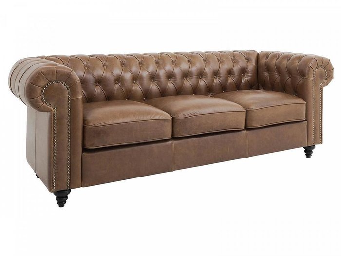 Диван Chester Classic коричневого цвета - купить Прямые диваны по цене 269010.0