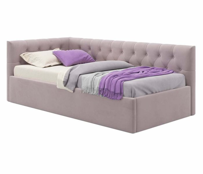 Кровать Afelia 90х200 лилового цвета с ортопедическим основанием