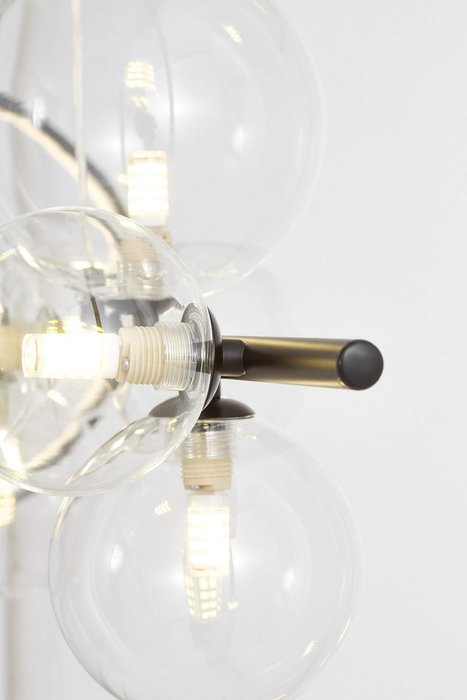 Подвесной светильник Lumina Deco LDP 7033-7 BK+CL - купить Подвесные люстры по цене 6893.0