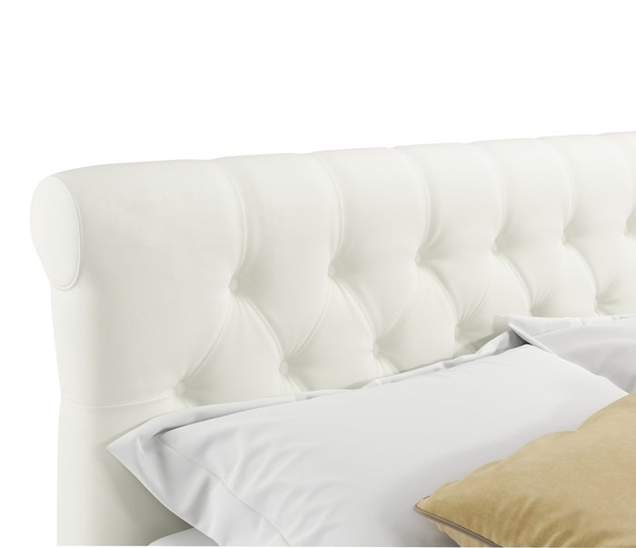 Кровать Ameli 160х200 с подъемным механизмом светло-бежевого цвета - лучшие Кровати для спальни в INMYROOM