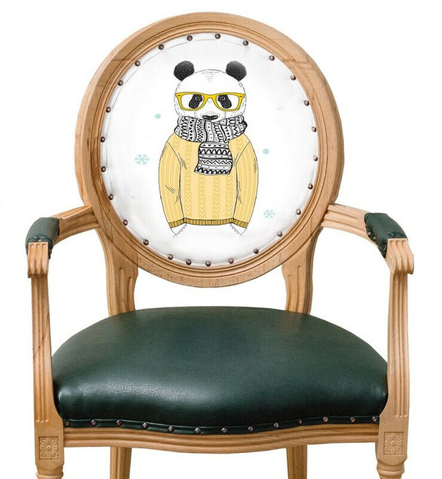 Стул Панда в бабочке с сидением голубого цвета - купить Обеденные стулья по цене 20832.0