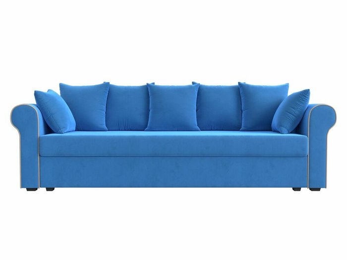Прямой диван-кровать Рейн голубого цвета - купить Прямые диваны по цене 30999.0