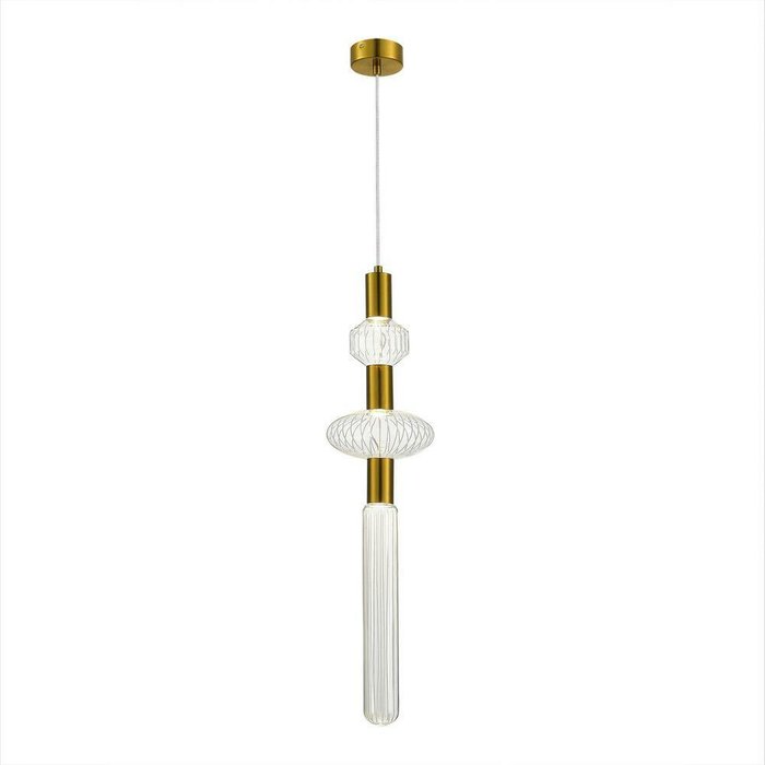 Светильник подвесной ST-Luce Латунь/Золотой, Прозрачный LED 3*3W 3000K TACCHE
