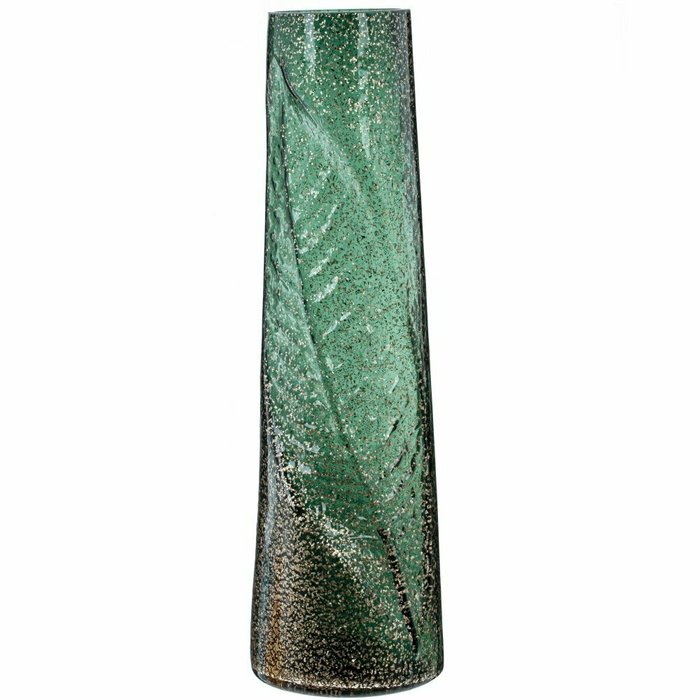 Стеклянная ваза H48 зеленого цвета