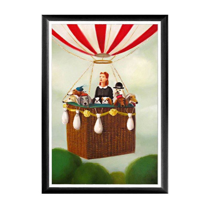 Арт-постер Воздушные авантюристы в черной раме