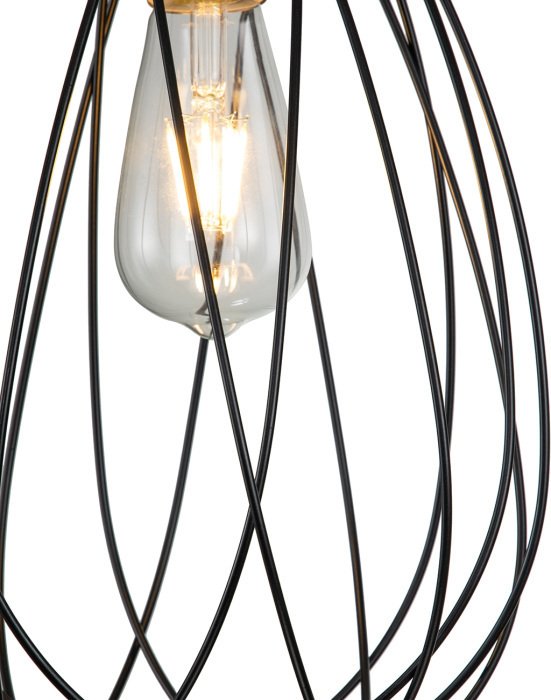 Подвесной светильник в форме клетки E27*60W Black/Brass Escada Barrie 10180/1S - лучшие Подвесные светильники в INMYROOM Подвесной светильник в форме клетки E27*60W Black/Brass Escada Barrie 10180/1S - лучшие Подвесные светильники в INMYROOM