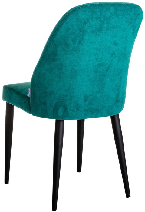 Стул Alen изумрудного цвета с черными ножками - лучшие Обеденные стулья в INMYROOM