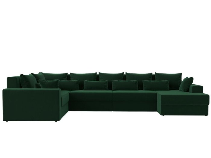 Угловой диван-кровать Майами темно-зеленого цвета правый угол - купить Угловые диваны по цене 102999.0