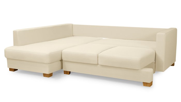 Угловой диван-кровать Плимут кремового цвета - лучшие Угловые диваны в INMYROOM