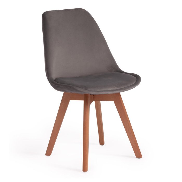 Комплект из четырех стульев Tulip серого цвета
