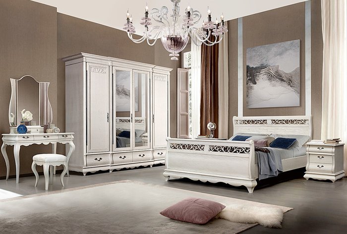 Кровать Оскар 160х200 белого цвета - лучшие Кровати для спальни в INMYROOM
