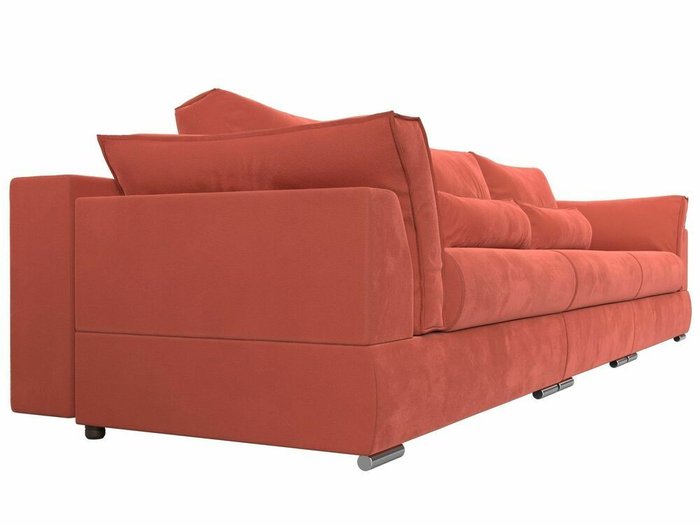Прямой диван-кровать Пекин Long кораллового цвета - лучшие Прямые диваны в INMYROOM