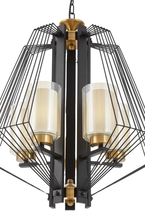 Подвесной светильник Lumina Deco Canti LDP 1244-5 BK+MD - купить Подвесные люстры по цене 11491.0