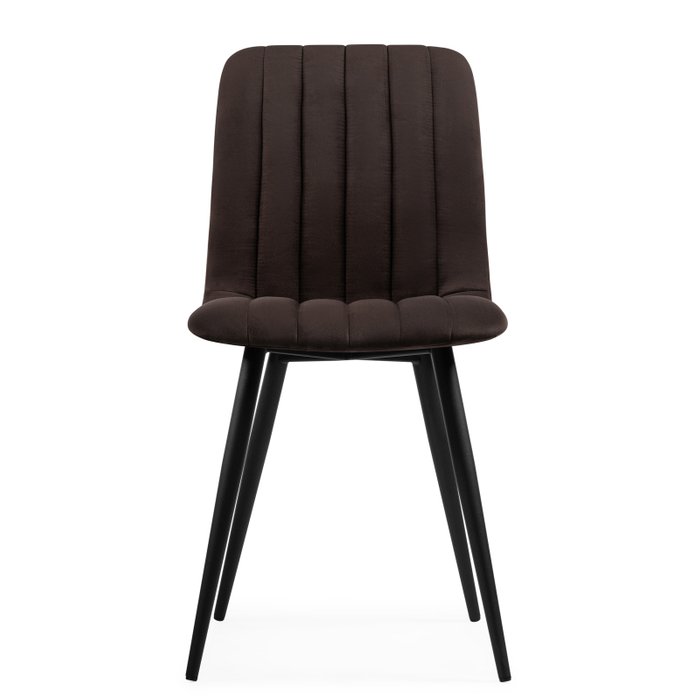 Стул Дани коричневого цвета на черных ножках - купить Обеденные стулья по цене 3790.0
