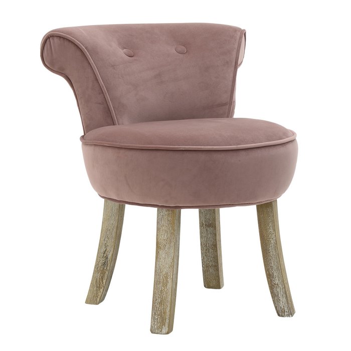 Кресло без подлокотников розового цвета 