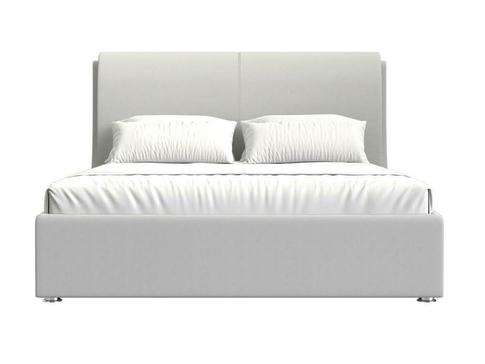Кровать Принцесса 200х200 белого цвета с подъемным механизмом (экокожа) - купить Кровати для спальни по цене 97999.0