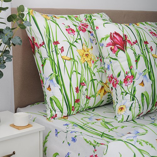 КПБ Традиция 'ПРОСТО КРАСИВЫЙ' 2,0 спальный, бязь, 100 % хлопок, пл. 125 гр./кв.м., 'Флора' - купить Комплекты постельного белья по цене 2951