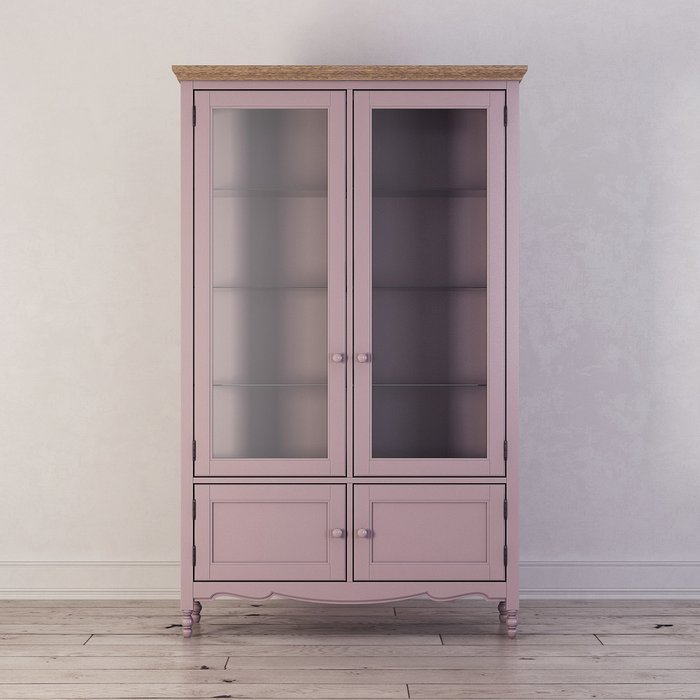 Шкаф-витрина Leblanc лавандового цвета - купить Шкафы витринные по цене 161700.0