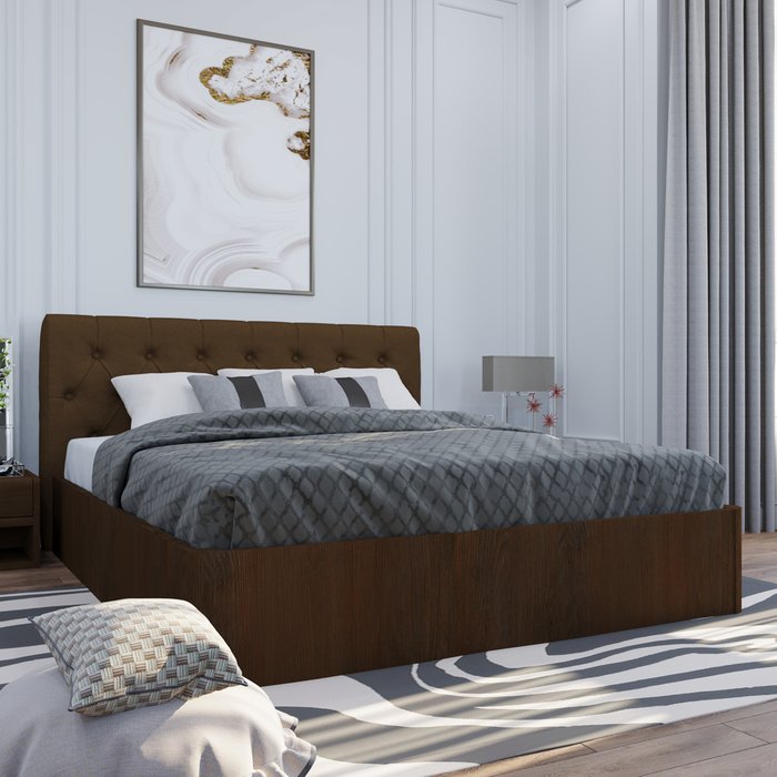 Кровать Сиена 160х200 коричневого цвета с подъемным механизмом