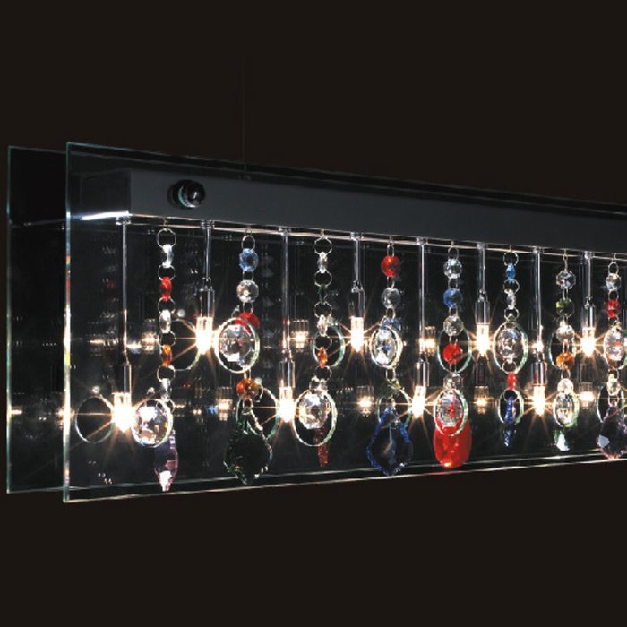 Подвесной светильник Illuminati Domino с плафоном из прозрачного стекла - лучшие Подвесные люстры в INMYROOM