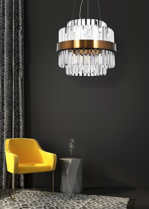 Подвесная люстра Ringletti LDP 8017-400 MD (хрусталь, цвет прозрачный) - купить Подвесные люстры по цене 17284.0
