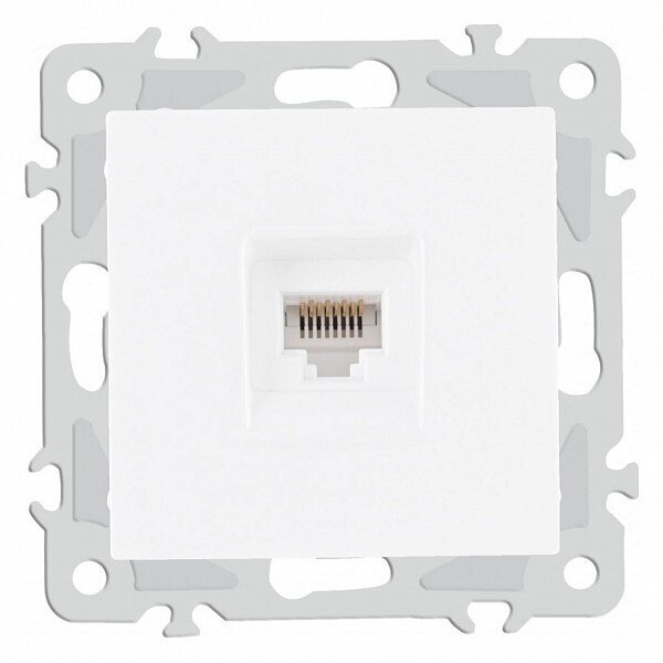 Розетка Ethernet RJ-45 без рамки 206.45-1.white Розетка Ethernet RJ-45 без рамки 206.45-1.white