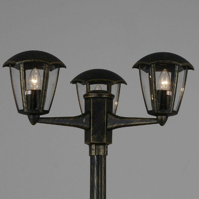Парковый светильник 08304-0.7-001SJ 2,2m BKG черного цвета - лучшие Наземные светильники в INMYROOM