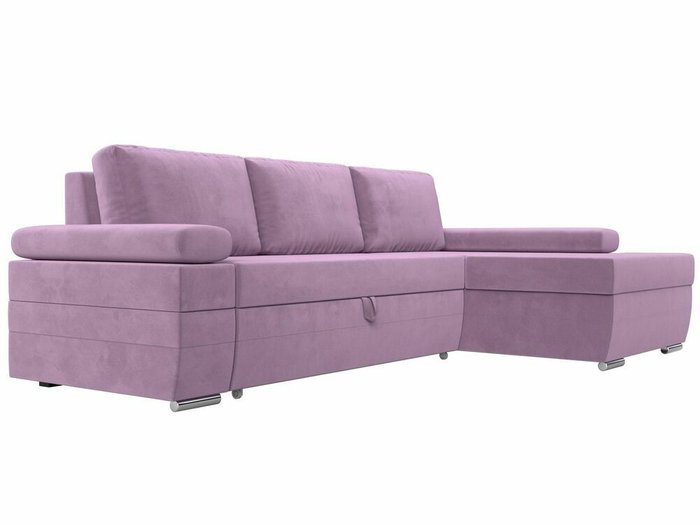 Угловой диван-кровать Канкун сиреневого цвета правый угол - лучшие Угловые диваны в INMYROOM