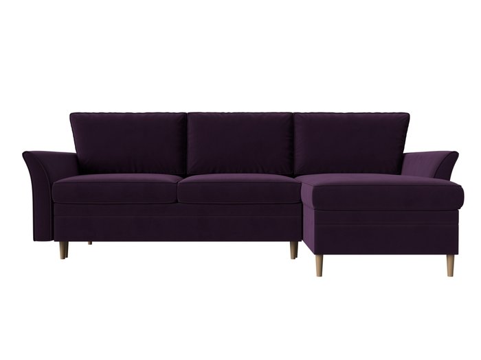 Угловой диван-кровать София фиолетового цвета правый угол - купить Угловые диваны по цене 62999.0
