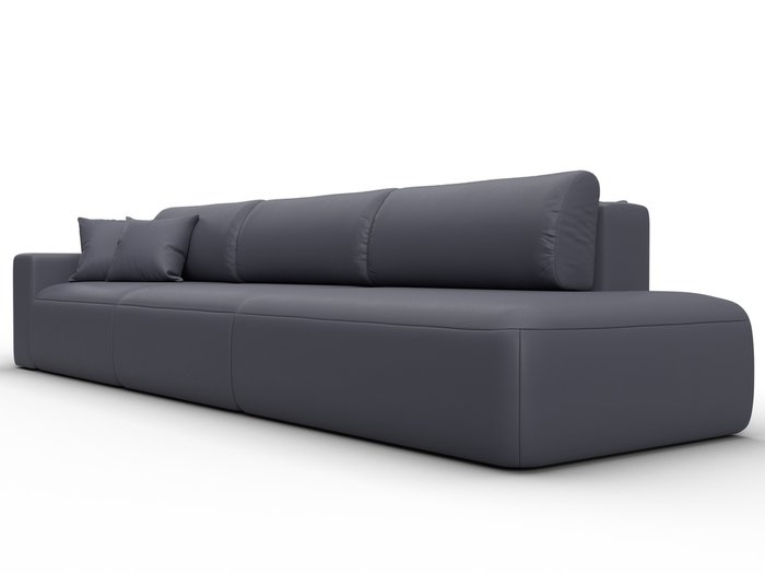 Диван-кровать Лига 036 Модерн Лонг серого цвета с левым подлокотником (экокожа) - лучшие Прямые диваны в INMYROOM