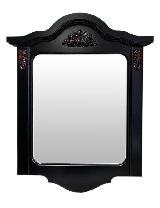 Зеркало настенное Akrata в раме черного цвета с эффектом старения