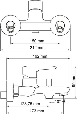 Смеситель Vils для ванны - лучшие Смесители для кухни в INMYROOM