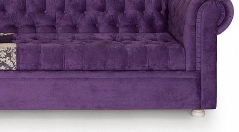 Диван Пэчворк Крокус фиолетового цвета - лучшие Прямые диваны в INMYROOM