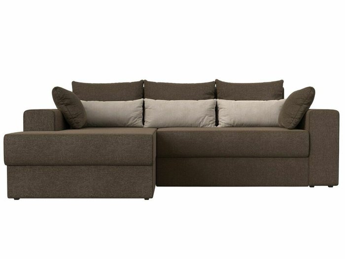 Угловой диван-кровать Майами темно-коричневого цвета левый угол - купить Угловые диваны по цене 49999.0