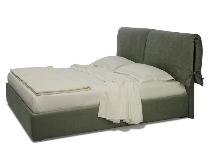 Кровать Boutique 160х200 с подъемным механизмом и ортопедической решеткой серого цвета - лучшие Кровати для спальни в INMYROOM Кровать Boutique 160х200 с подъемным механизмом и ортопедической решеткой серого цвета - лучшие Кровати для спальни в INMYROOM