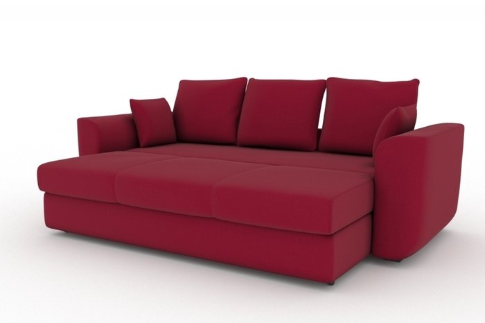 Прямой диван-кровать Stamford красного цвета - купить Прямые диваны по цене 15500.0
